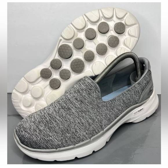 Skechers GOwalk 6 Grand Horizon Womens Sz 8 Wide Gray Walking/Comfort Superb! - Picture 1 of 16